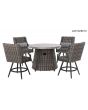 Sun Valley 5PC Countre LP Firepit Dining Set (Heat Transfer Top)