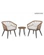 Wicker 3 pc chat set