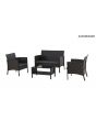 Sunjoy Wicker 4pc Deep Seating Set