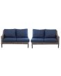 Prestley Park 2-Piece Outdoor Loveseats with Blue Cushion