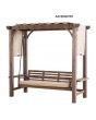 SummerCove Julia Pergola 3-Seat Swing with Adjustable Canopy