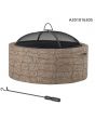 26IN Resin Round Fire Pit