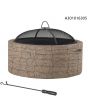 26IN Resin Round Fire Pit