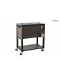 BROYHILL 60QT FAUX WOOD WHEELED COOLER