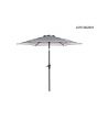 7.5Ft Market Umbrella W/ Tilt (Black/White Stripe)