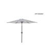 9FT MARKET UMBRELLA w/TILT-CHARCOAL/WH STRIPE