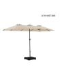 Triple Canopy Umbrella w/ umbrella base included(Beige WXDY-002)