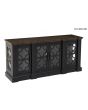 72x20IN Roswell LED Lit Accent Console (Black)