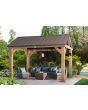 Sunjoy 12 ft. x 14 ft. Cedar Wood Hardtop Gazebo