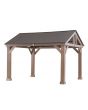 Sunjoy 12 ft. x 14 ft. Cedar Wood Hardtop Gazebo