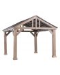 Sunjoy 12 ft. x 14 ft. Cedar Wood Hardtop Gazebo