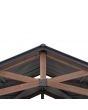 SummerCove Black 12.5 ft. x 12.5 ft. Cedar Framed Gazebo with 2-tier Steel Roof