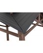 SummerCove Black 12.5 ft. x 12.5 ft. Cedar Framed Gazebo with 2-tier Steel Roof