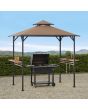 Sunjoy 5 ft. x 8 ft. Grill Gazebo with Shelves