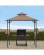 Sunjoy 5 ft. x 8 ft. Grill Gazebo with Shelves