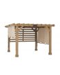 SummerCove 10 ft. x 11 ft. Cedar Wood Framed Hot Tub Pergola with Adjustable Canopy