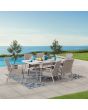 SummerCove 7-pc. Khaki Wicker Dining Set with Umbrella Hole