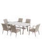 SummerCove 7-pc. Khaki Wicker Dining Set with Umbrella Hole