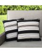 Sunjoy Stripe Alabaster Outdoor/Indoor Accent Pillows 2-pack