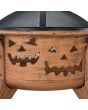 Sunjoy 30 in. Jack-o-lantern Round Wood Burning Firepit