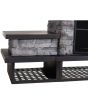 Sunjoy 48in Outdoor Wood Burning Fireplace with Chimney and Built-in Shelves