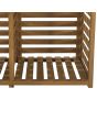 YardCove Highwood Outdoor Wooden Storage Shed, Firewood Storage Rack with Waterproof Asphalt Roof and 2-Tier Shelves