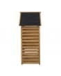 YardCove Highwood Outdoor Wooden Storage Shed, Firewood Storage Rack with Waterproof Asphalt Roof and 2-Tier Shelves