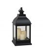 Sunjoy 10 in. Classic Black Battery Operated Decorative Outdoor Lanterns