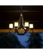 Sunjoy Traditional Outdoor Battery Powered Six-Light LED Chandelier